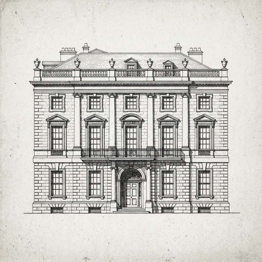 Planche de portfolio illustrative — Patrimoine classé, élévation